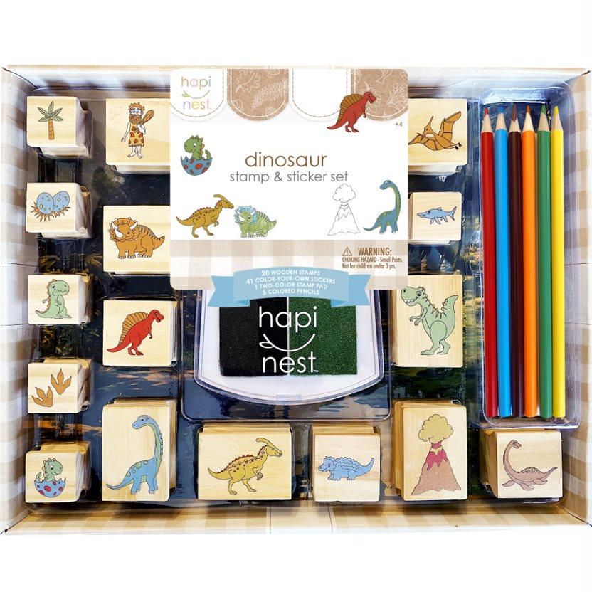 Dinosaur Stamp & Sticker Set