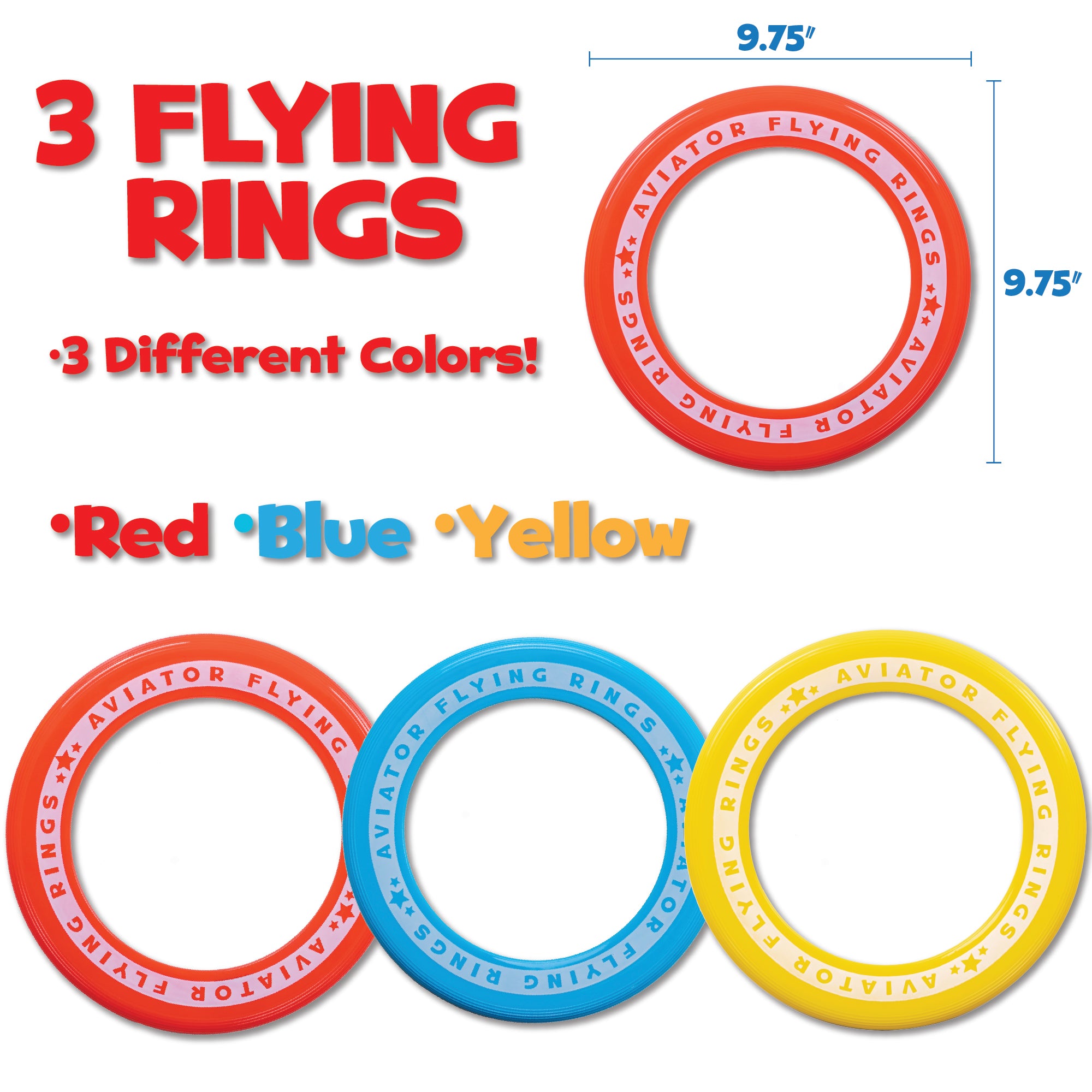 3 Pack Flying Rings
