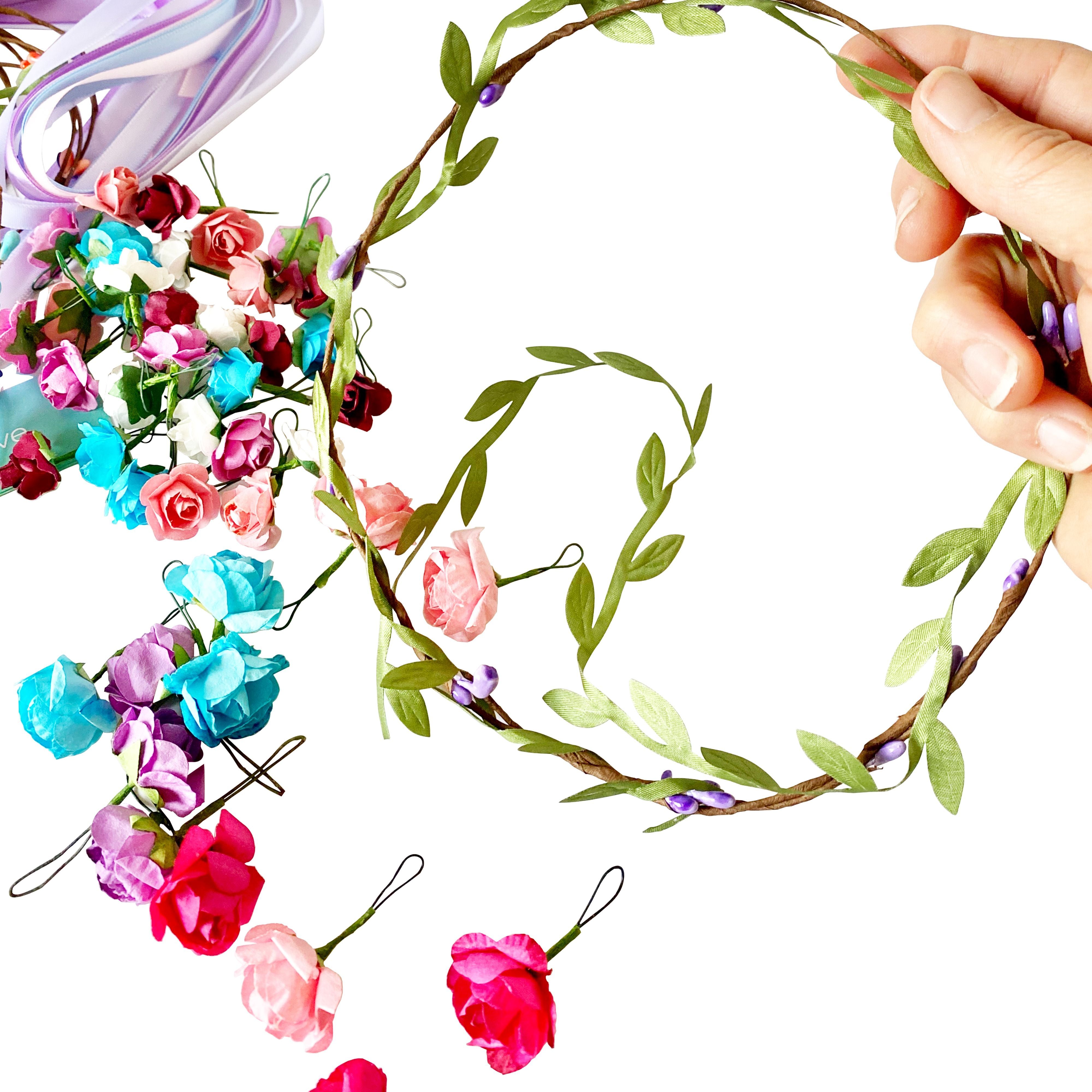 Make Your Own Flower Crown Headbands and Bracelets